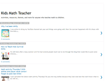 Tablet Screenshot of kidsmathteacher.com